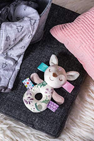 Embroidered Soft Ring Rattle